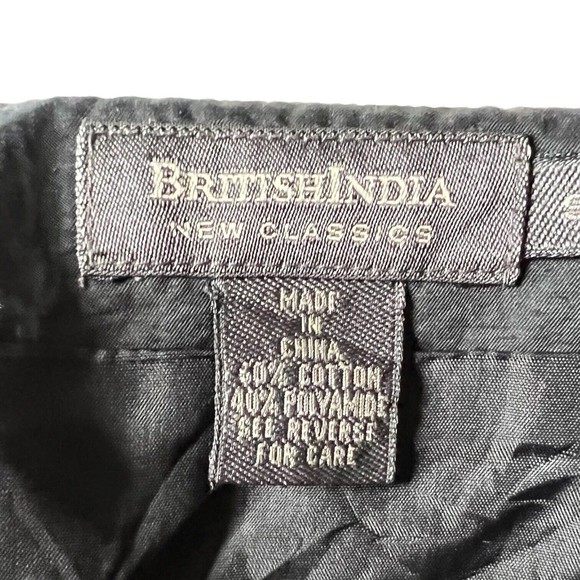 British India Black Skirt Ruffle Bottom Trumpet Style w/ Flounce Women's Size 9 - Picture 5 of 11